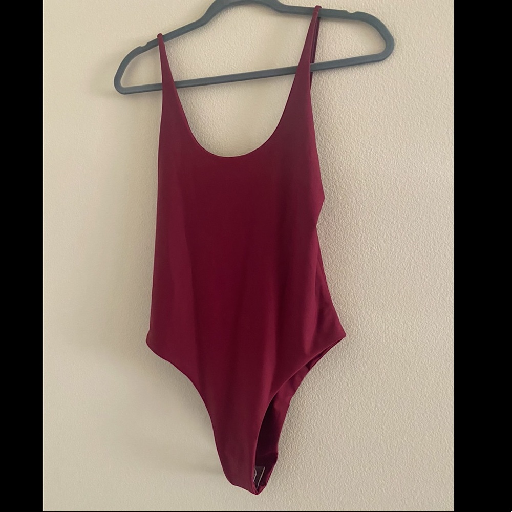 Kulani Kinis burgundy swimsuit